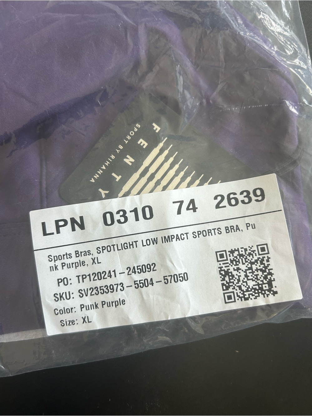 Savage X Fenty Lavender Low-Impact Spotlight Sports Bra - Picture 2 of 2